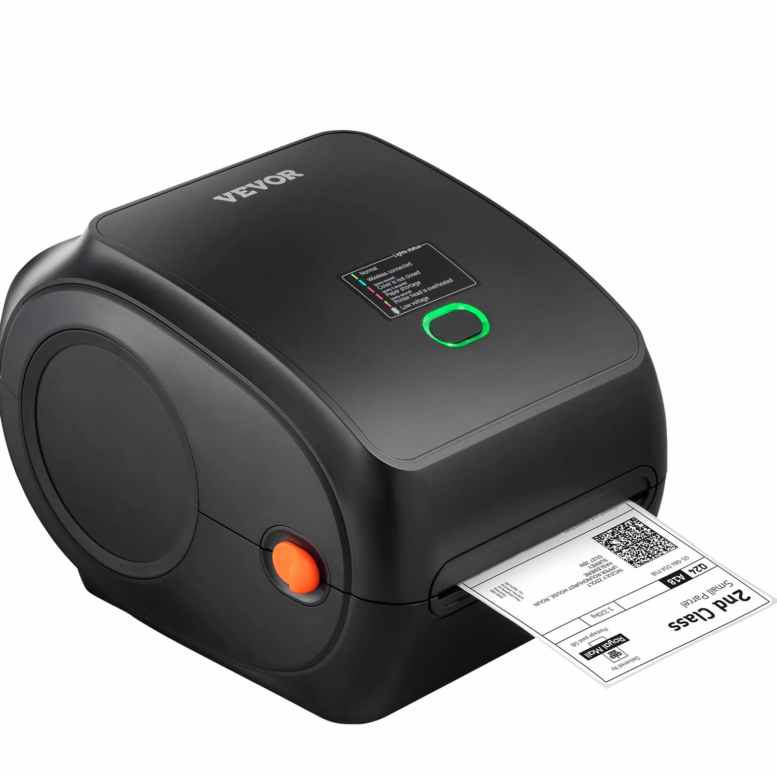 VEVOR Drukarka termiczna Bluetooth, drukarka etykiet Edesive 4x6, etykieciarka termiczna kompatybilna z Windows/MAC OS/Linux/Chromebook, obsługuje DHL, USPS, FedEx, Shopify, Ebay, Amazon itp.