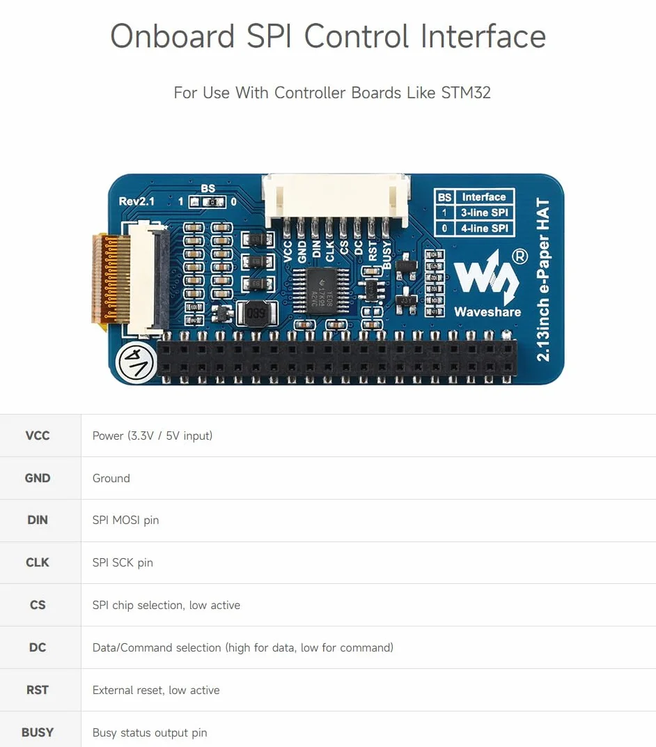 Waveshare 2.13 Inch e-Paper Display Hat(B) V4,212x104 Red Black White Three-Color E-Ink Screen Electronic Paper Module for Raspberry Pi Zero/Zero W/Zero WH/Zero 2W/3B/3B+/4B with SPI Interface