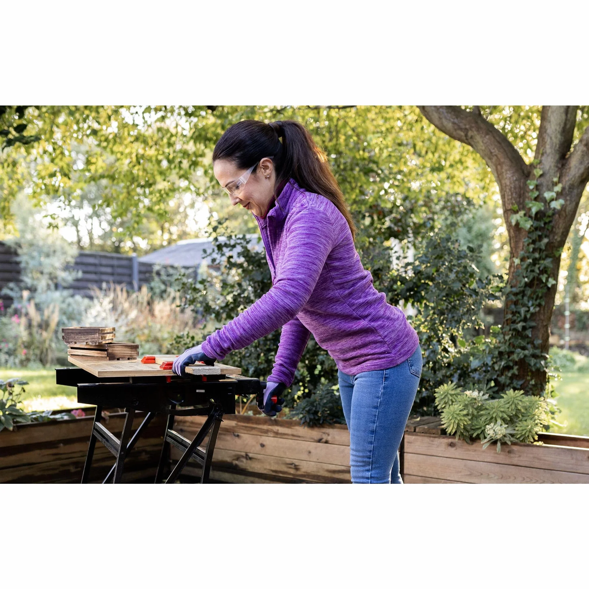 Black+Decker Elastyczny stół warsztatowy WM825 z dużą powierzchnią roboczą – obciążenie do 250 kg – wymiary (powierzchnia robocza): 74,0 x 25,0 cm