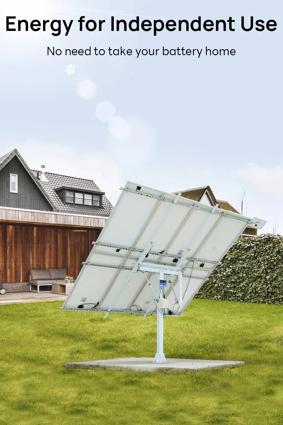 ECO-WORTHY Solar Tracker System IP65 10W Panel Słoneczny Monokrystaliczny Akumulator LiFePO4 6Ah 12V BMS Plug and Play