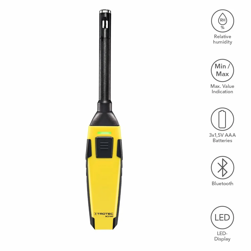 TROTEC BC21WP Termohigrometr ze smartfonem Temperatura
