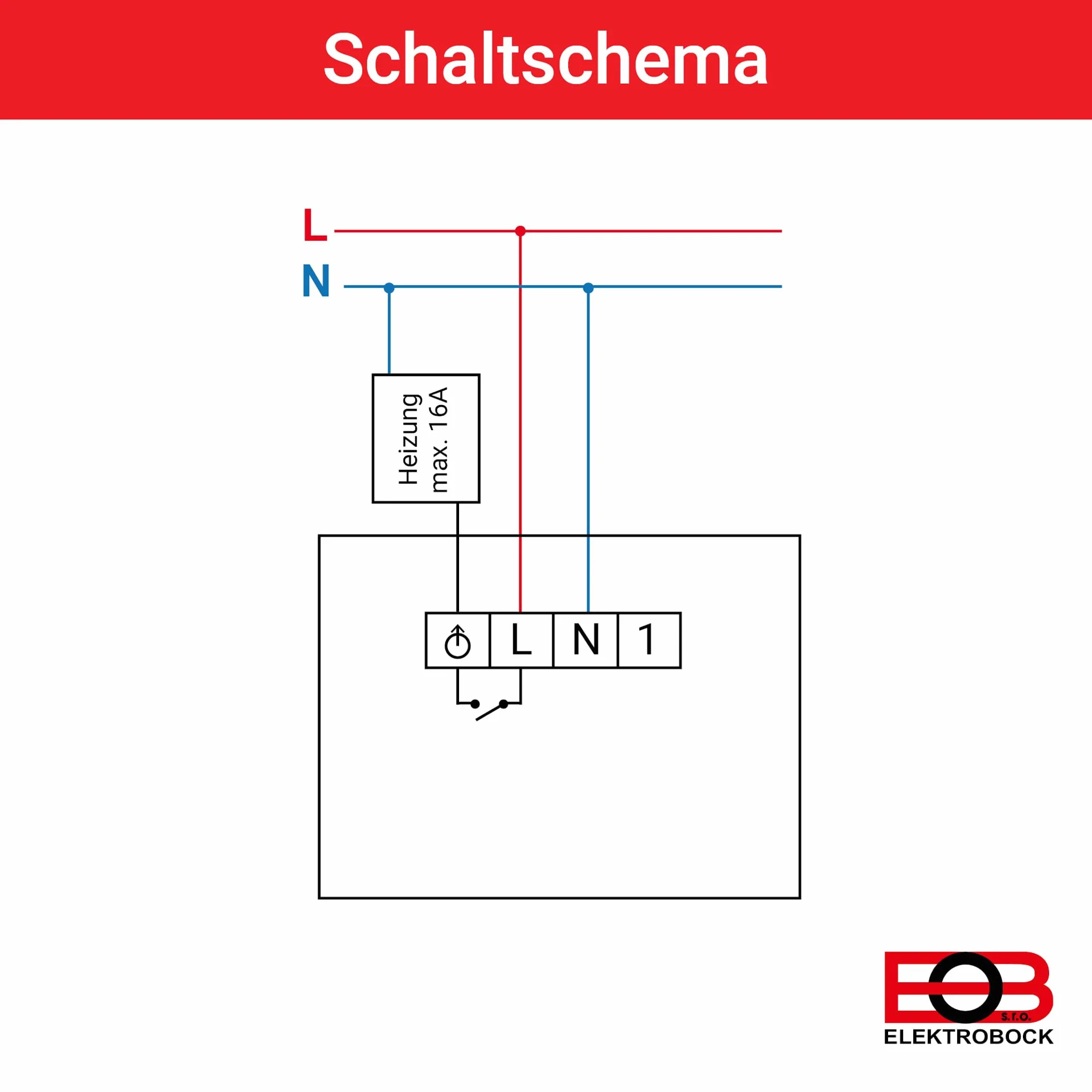 Elektrobock Kompaktowy termostat pokojowy PT14 do ogrzewania elektrycznego