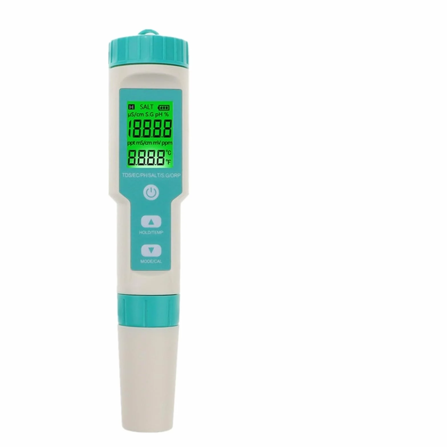 Miernik TDS COM-600 7 w 1 PH TDS EC ORP Zasolenie S. G Miernik temperatury Tester monitora jakości wody IP67 Do wody pitnej, akwariów Miernik PH Nadaje się do basenów, akwariów, studni(With Backlight)