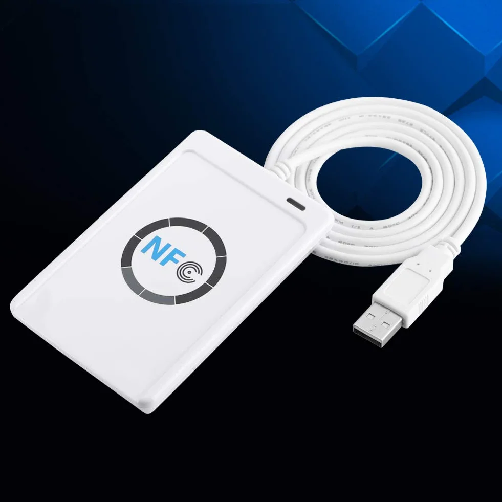NFC RFID Smart IC Card Reader/Writer ACR122U ISO 14443A / B + Darmowe oprogramowanie w białym SDK 5xMifare IC