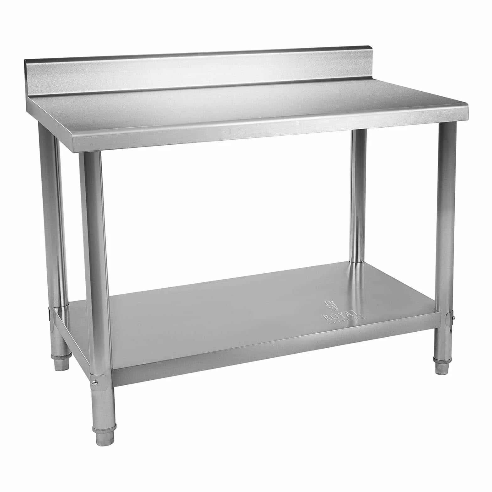 Royal Catering RCAT-100/60-N stół roboczy ze stali nierdzewnej 100 x 60 cm z regulacją wysokości