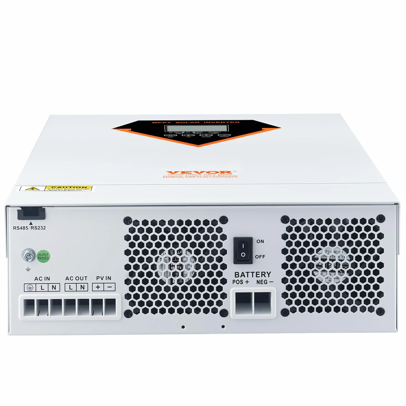 VEVOR Hybrydowy inwerter 5500 W, hybrydowy falownik solarny ładowarka zewnętrzna czysta fala sinusoidalna 230 V AC z wbudowanym kontrolerem ładowania słonecznego MPPT 100 A, ładowanie hybrydowe,