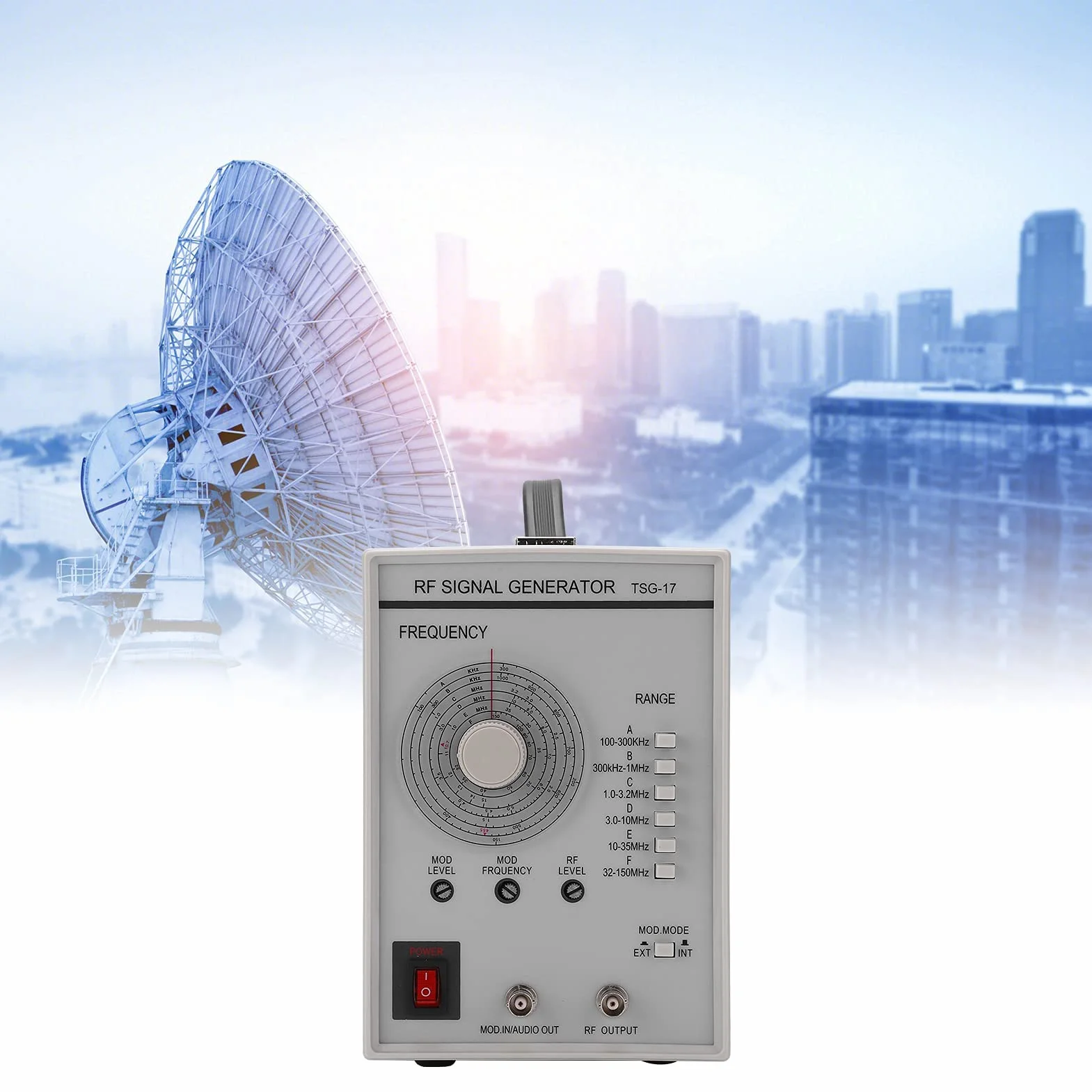 TSG-17 100KHz-150MHz Generator Sygnału Generator Funkcyjny Wysokiej Częstotliwości z Małym Odchyleniem Dokładności EU 10A-18A 250V