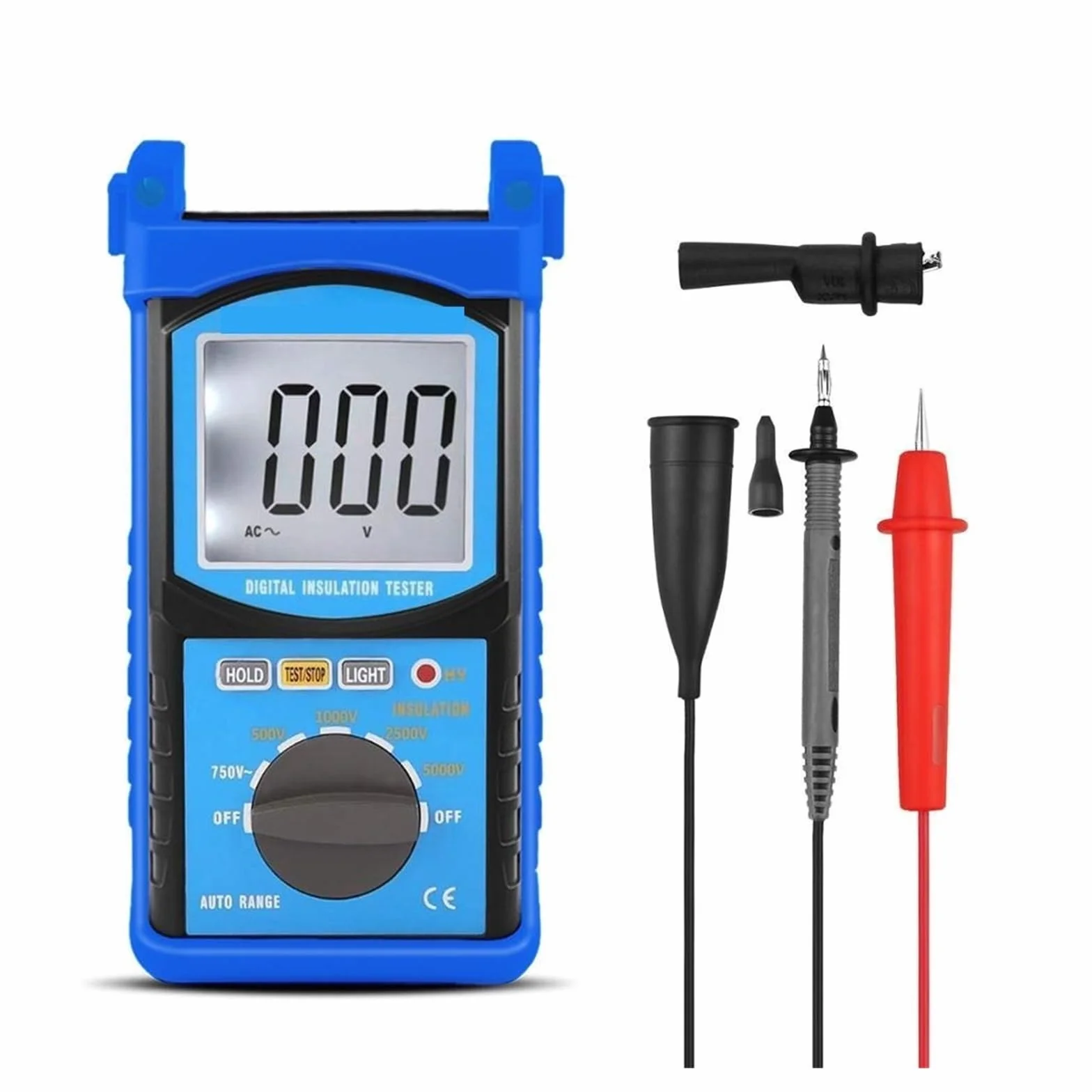 Multimetr cyfrowy Tester rezystancji izolacji 200MΩ Megametr Cyfrowy ręczny miernik 5000V Auto Range Izolowany antymagnetyczny dla precyzyjnych wyników