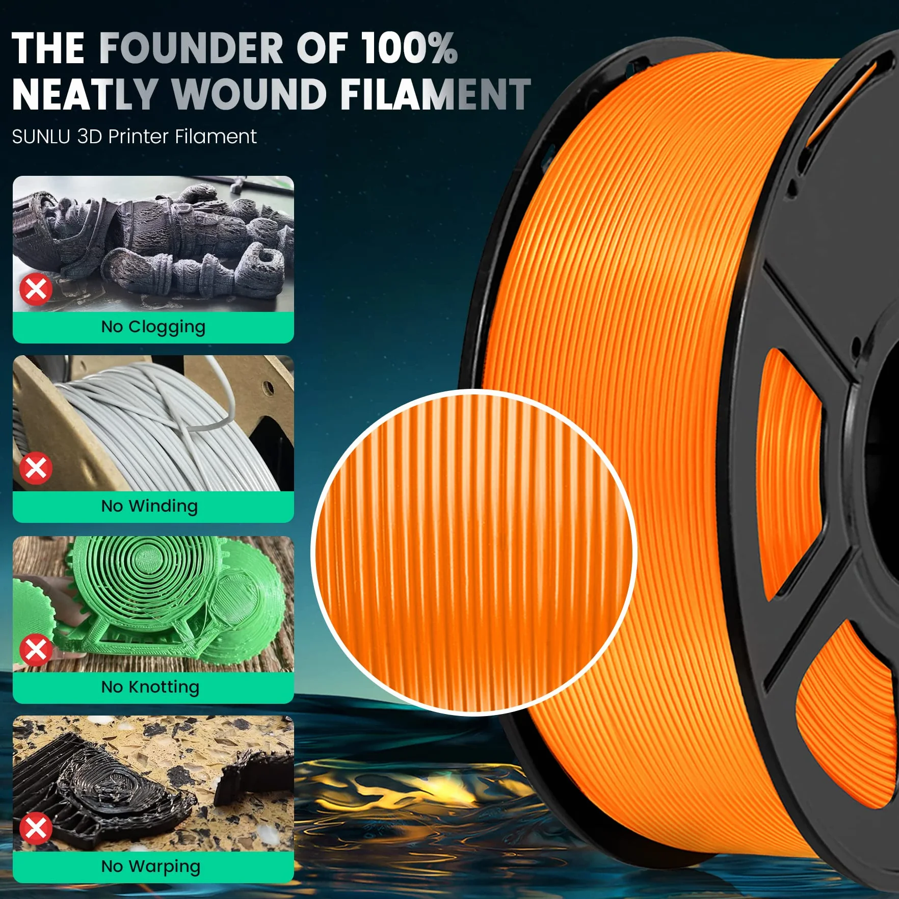 SUNLU 5KG PLA+ Filament Pakiet, Filament PLA Plus Drukarki 3D 1,75 mm ± 0,02 mm, 1 kg na Szpulę, 5 Rolki, Czarny+Biały+Szary+Niebieski+Czerwony