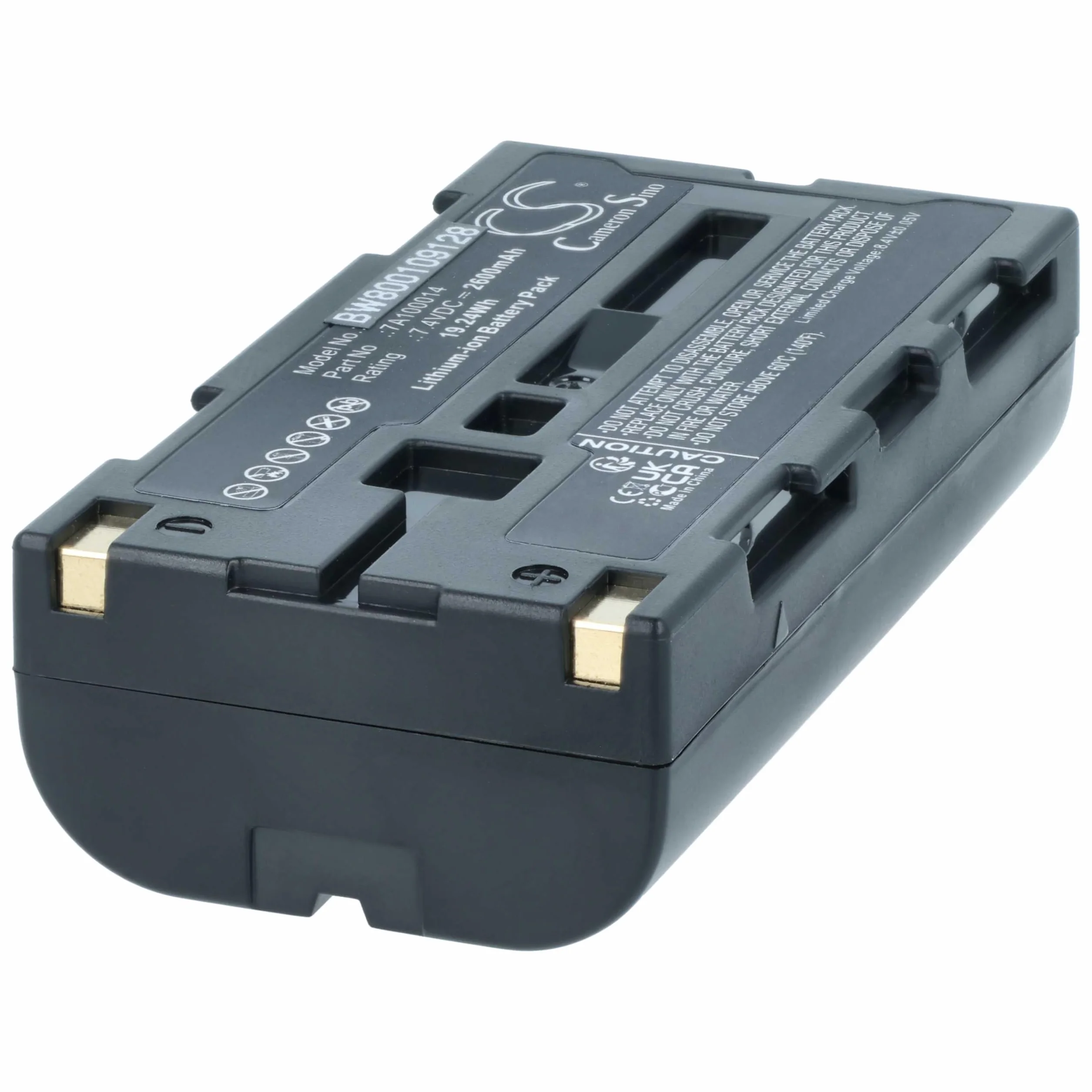 vhbw Akumulator zastępczy do Extech 7A100014 do drukarek, kopiarek, skanerów drukarek etykiet (2600 mAh, 7,4 V, litowo-jonowy)