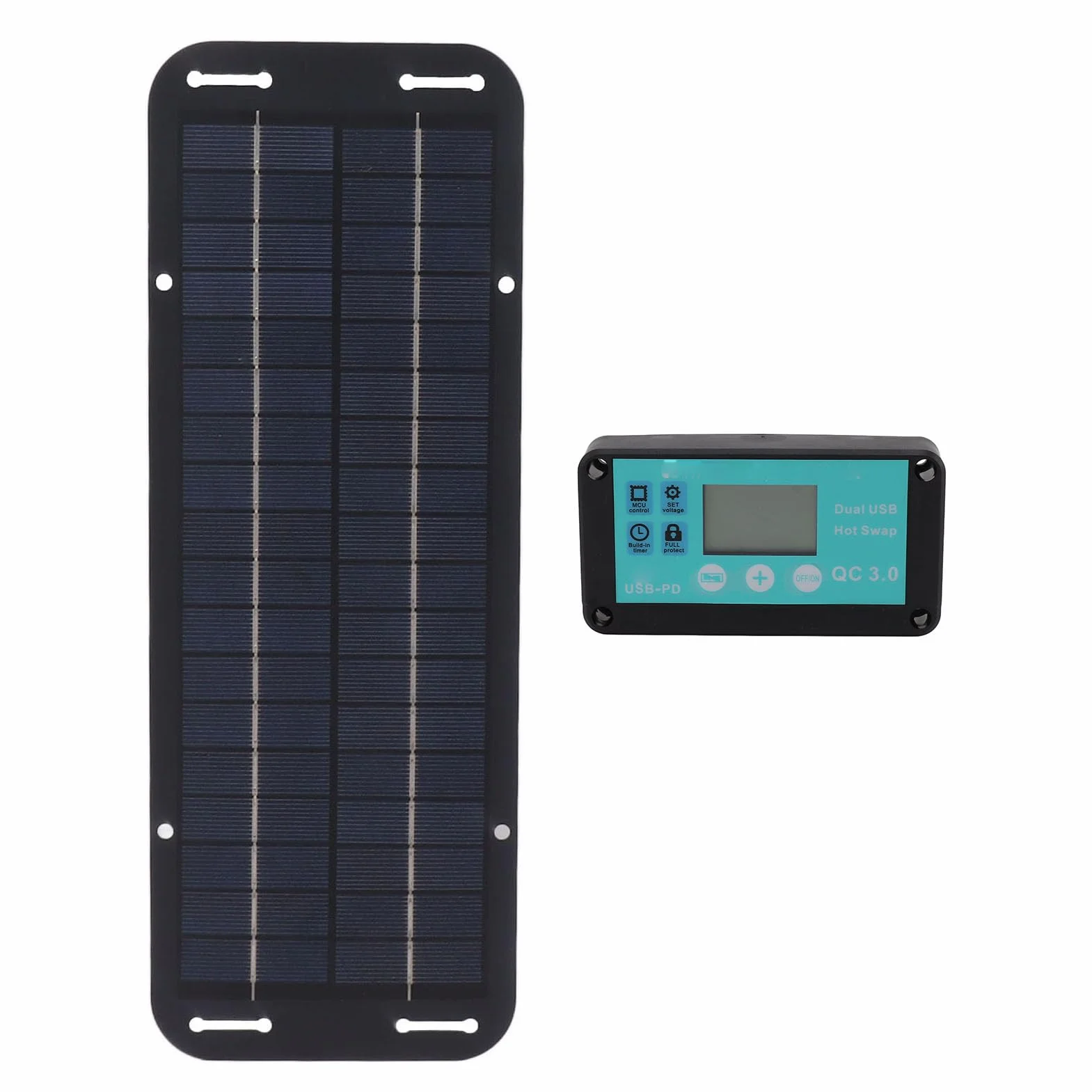 Zestaw Panelu Słonecznego 20W 12V 24V MPPT Wodoodporny Kontroler USB