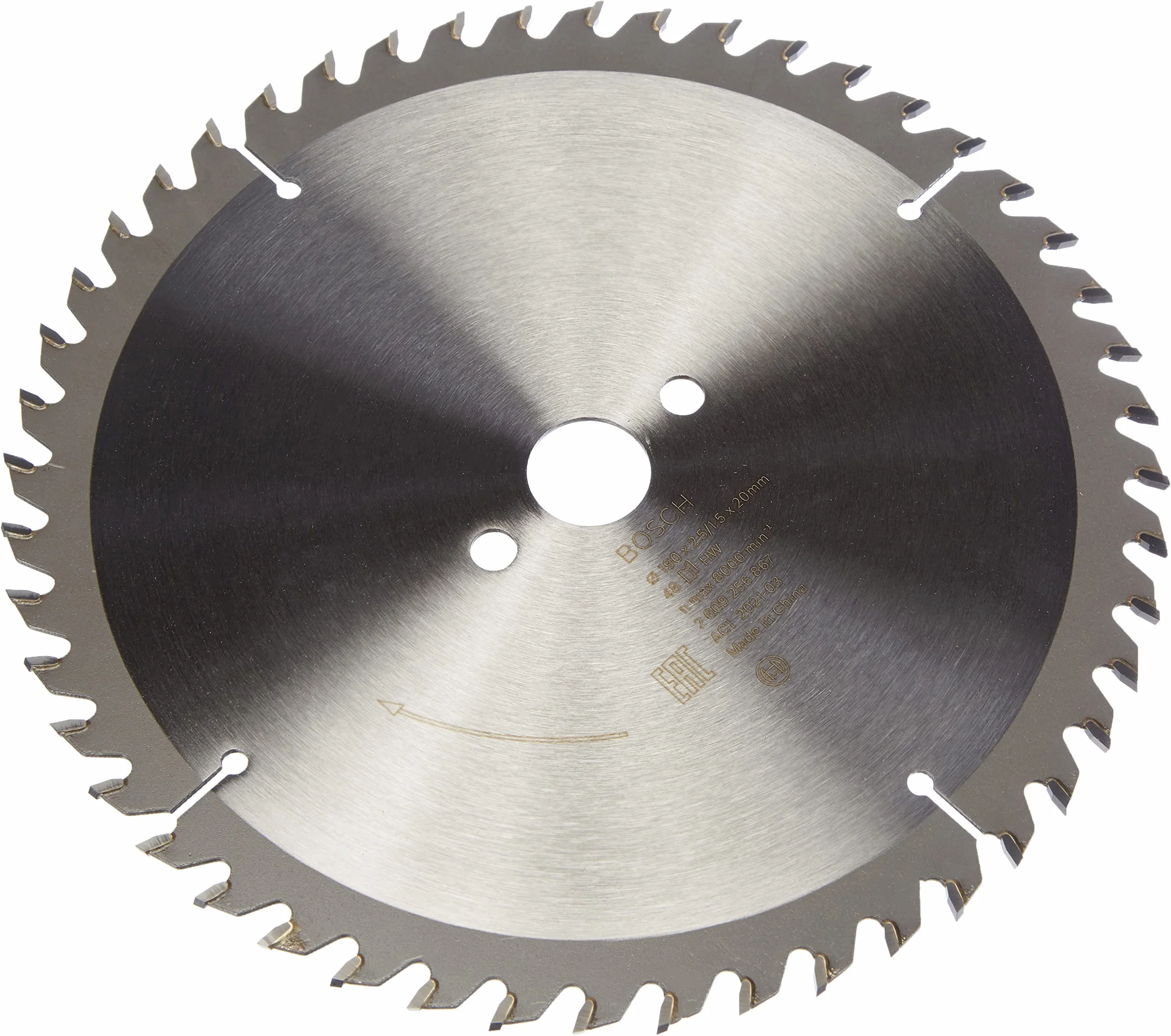 Bosch 1x Tarcza pilarska Precison (do Drewna, Ø 190 x 2.5/1.5 x 20/16 mm, 48 Zęby węglikowe, ATB, w tym 1x Pierścień redukcyjny 16 mm, Osprzęt pił tarczowych)