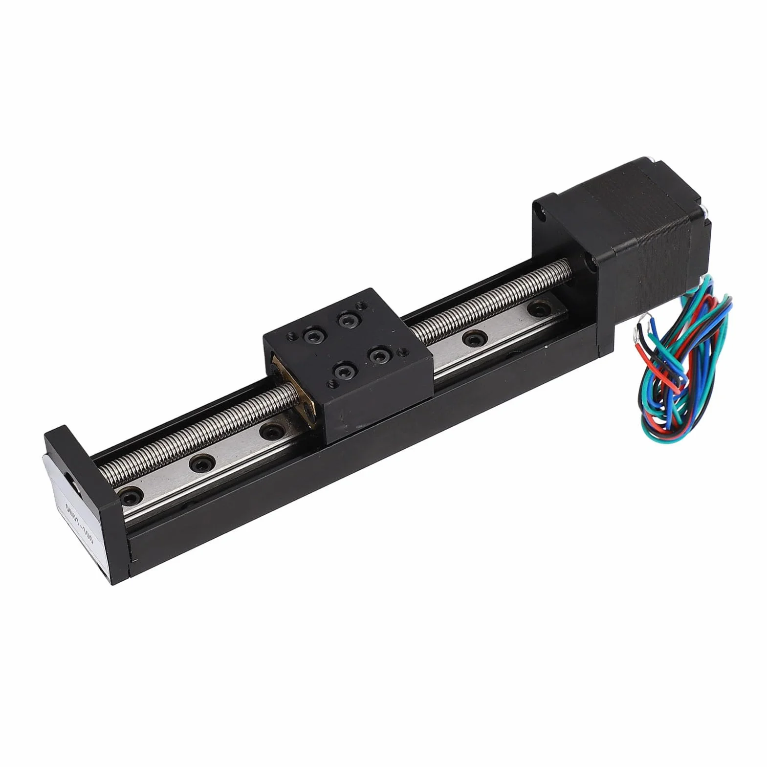 Asixxsix Mini Liniowy Siłownik Prowadnicy Szynowej, długość Przesuwu 100 Mm Z Silnikiem Krokowym NEMA 11 dla Majsterkowiczów CNC Routera Frezarka oś X Y Z
