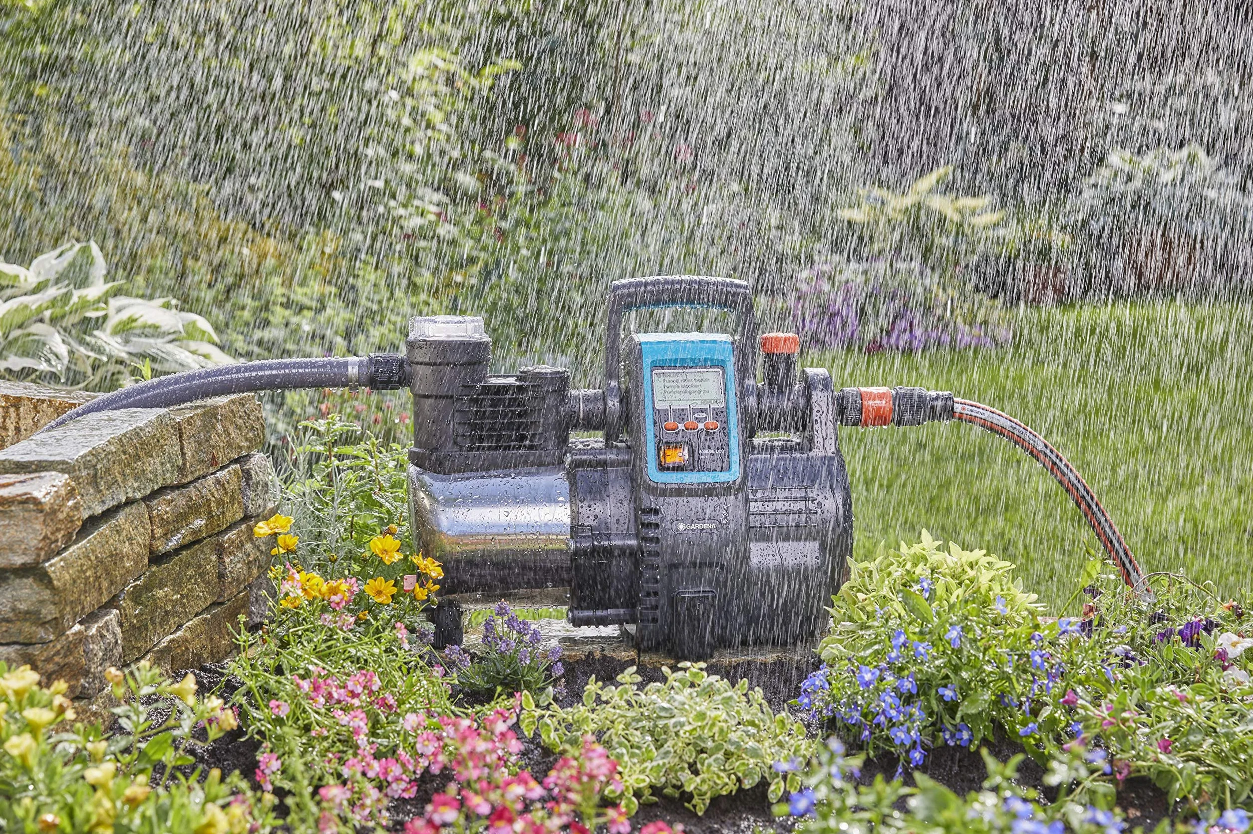 Gardena automatyczny hydrofor Premium 6000/6E LCD inox: pompa hydroforowa o wydajności 6000 l/h, z silnikiem 1300 W, z wyświetlaczem LCD, obudową pompy z nierdzewnej stali szlachetnej (1760-20)