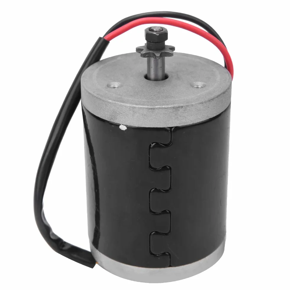 Alomejor Elektryczny silnik szczotki rowerowej, zestaw silników elektrycznych, silnik elektryczny z kołem pasowym, 12 V, 120 W