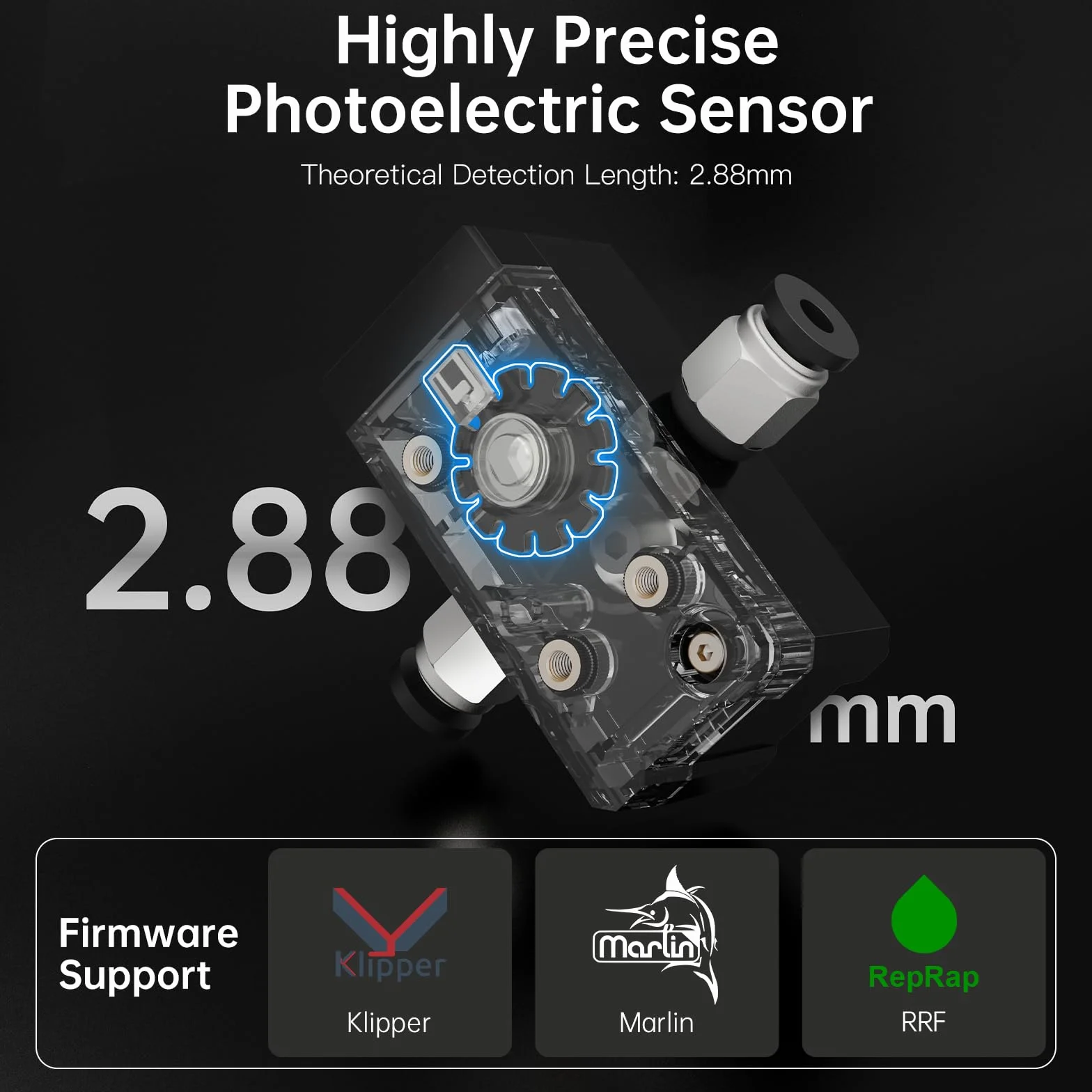 BIGTREETECH SFS V2.0 inteligentny czujnik filamentu - dwukierunkowy czujnik fotoelektryczny do filamentu 1,75 mm - SKR Mini E3 V3.0, Manta, M8P, Octopus Pro, BTT Pi Control Board