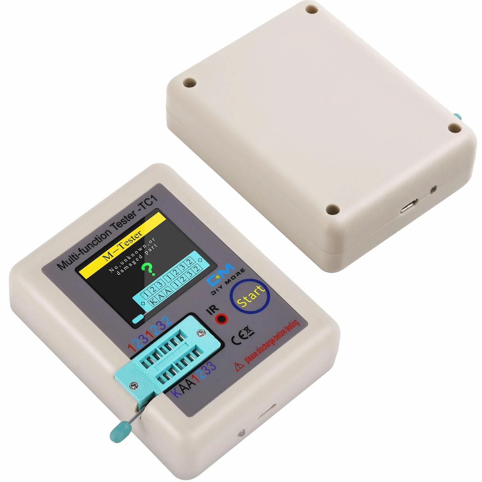 Diymore LCR-TC1 Wielofunkcyjny tester ESR, miernik TFT do tranzystorów, indukcyjności, rezystancji, pojemności, diod, triod, kondensatorów, NPN, PNP, MOSFET