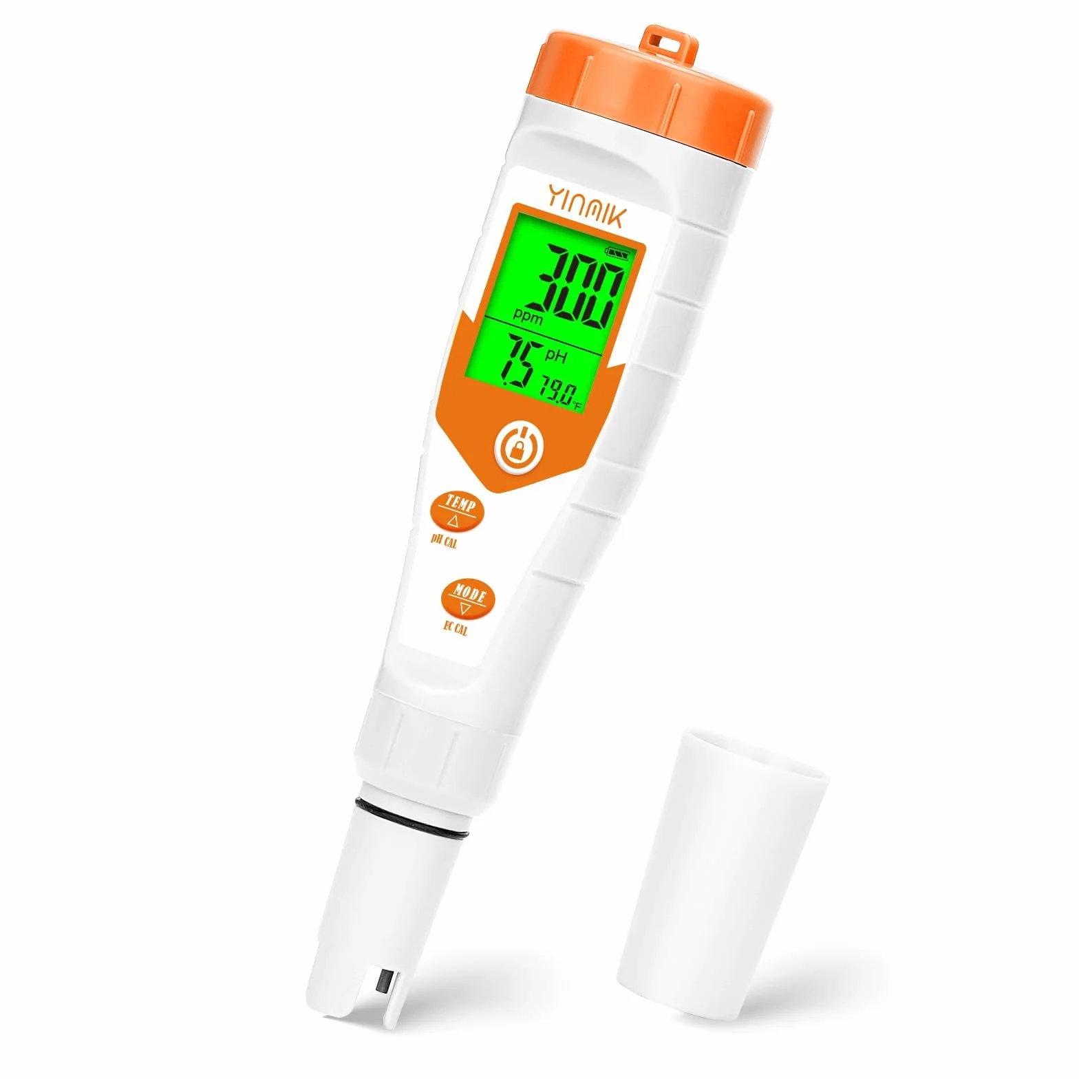 Miernik pH YINMIK 4 w 1 phmetr wyświetlanie jednoczesnego pH EC ppm woda monitoruje ciągłe pH temperatura przewodzący akwarium do basenów akwarium DWC woda ogrodowa hydroponika