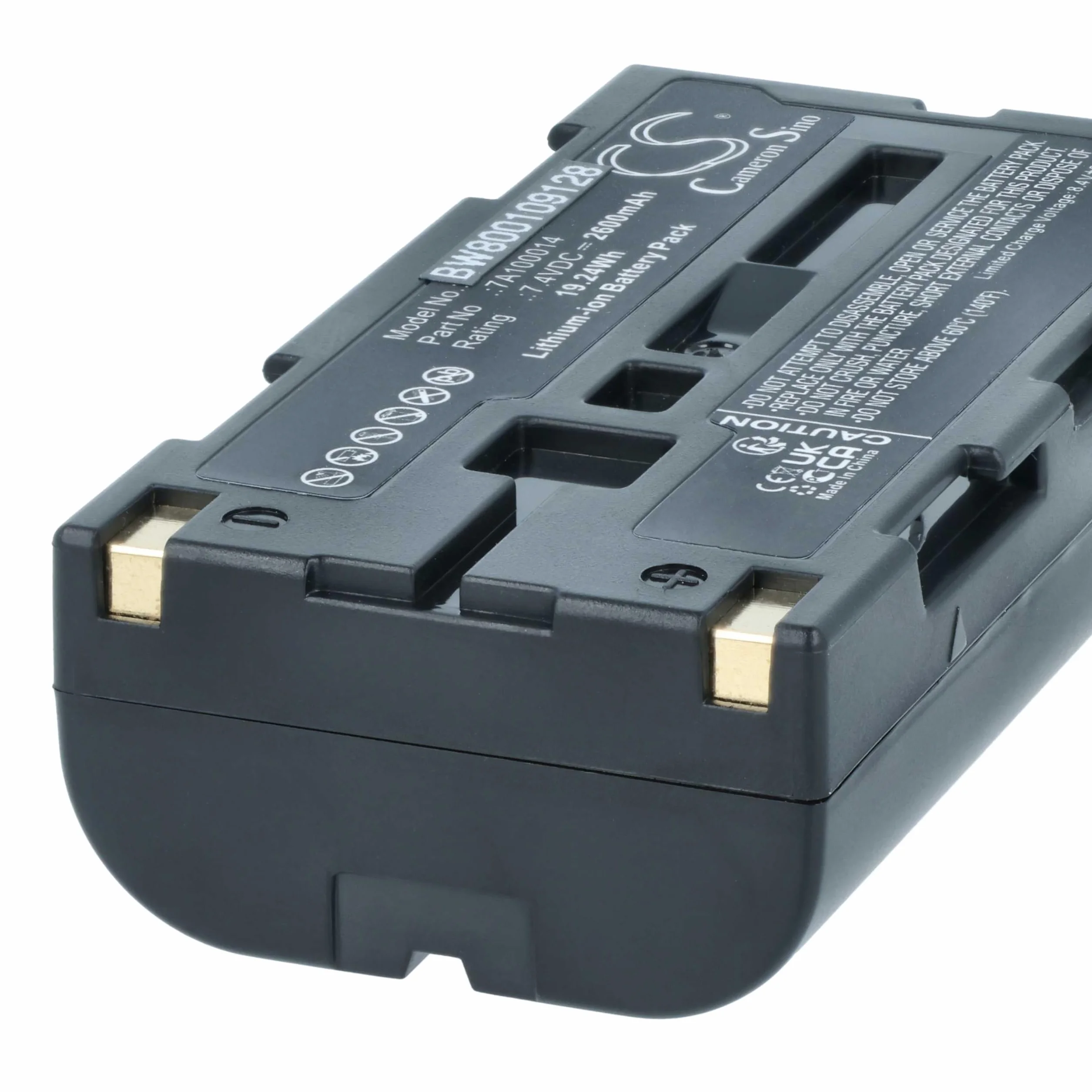 vhbw Akumulator zastępczy do Extech 7A100014 do drukarek, kopiarek, skanerów drukarek etykiet (2600 mAh, 7,4 V, litowo-jonowy)