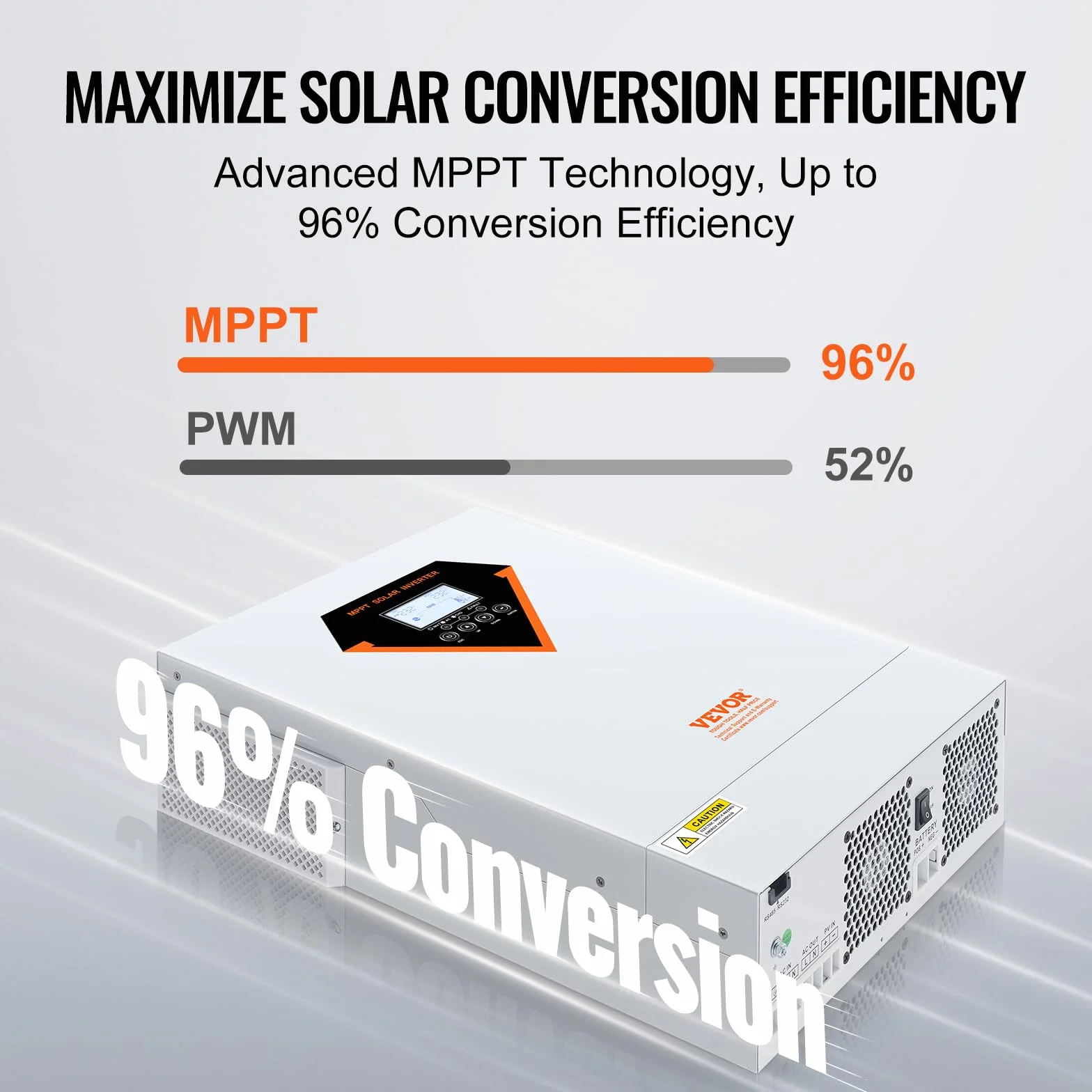 VEVOR Hybrydowy inwerter 5500 W, hybrydowy falownik solarny ładowarka zewnętrzna czysta fala sinusoidalna 230 V AC z wbudowanym kontrolerem ładowania słonecznego MPPT 100 A, ładowanie hybrydowe,