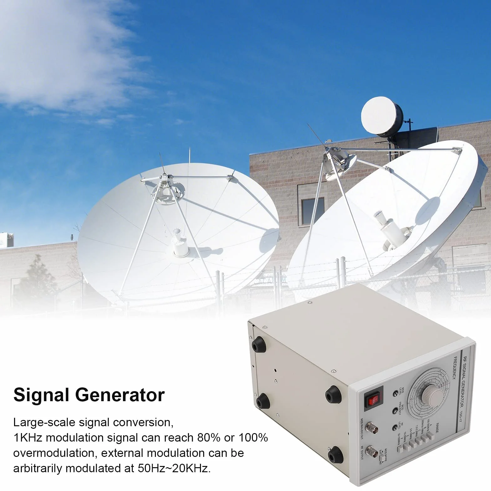 TSG-17 100KHz-150MHz Generator Sygnału Generator Funkcyjny Wysokiej Częstotliwości z Małym Odchyleniem Dokładności EU 10A-18A 250V