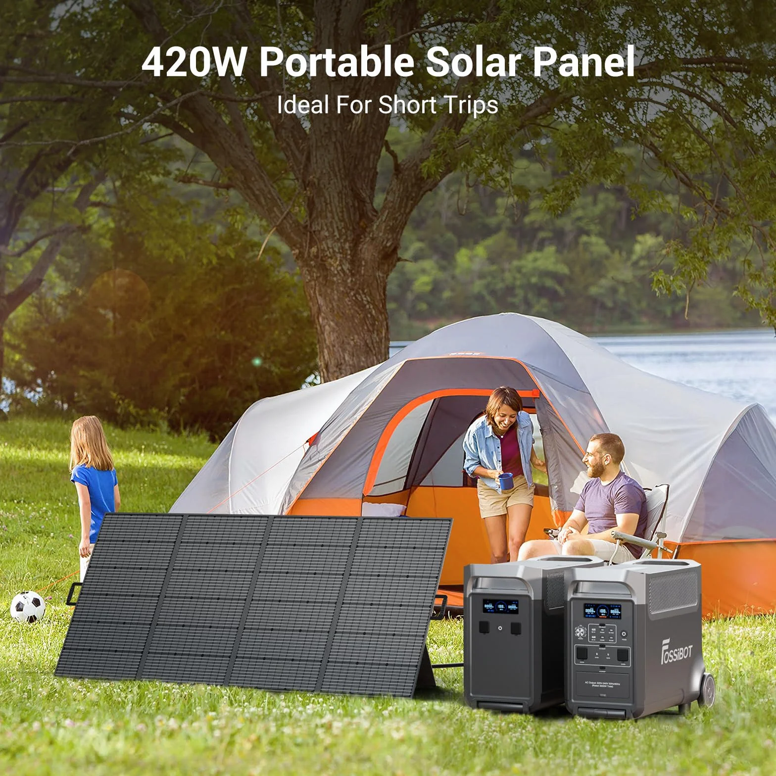 FOSSiBOT Panel Solarny SP420 420W MC4 do Stacji Zasilania F2400 F3600