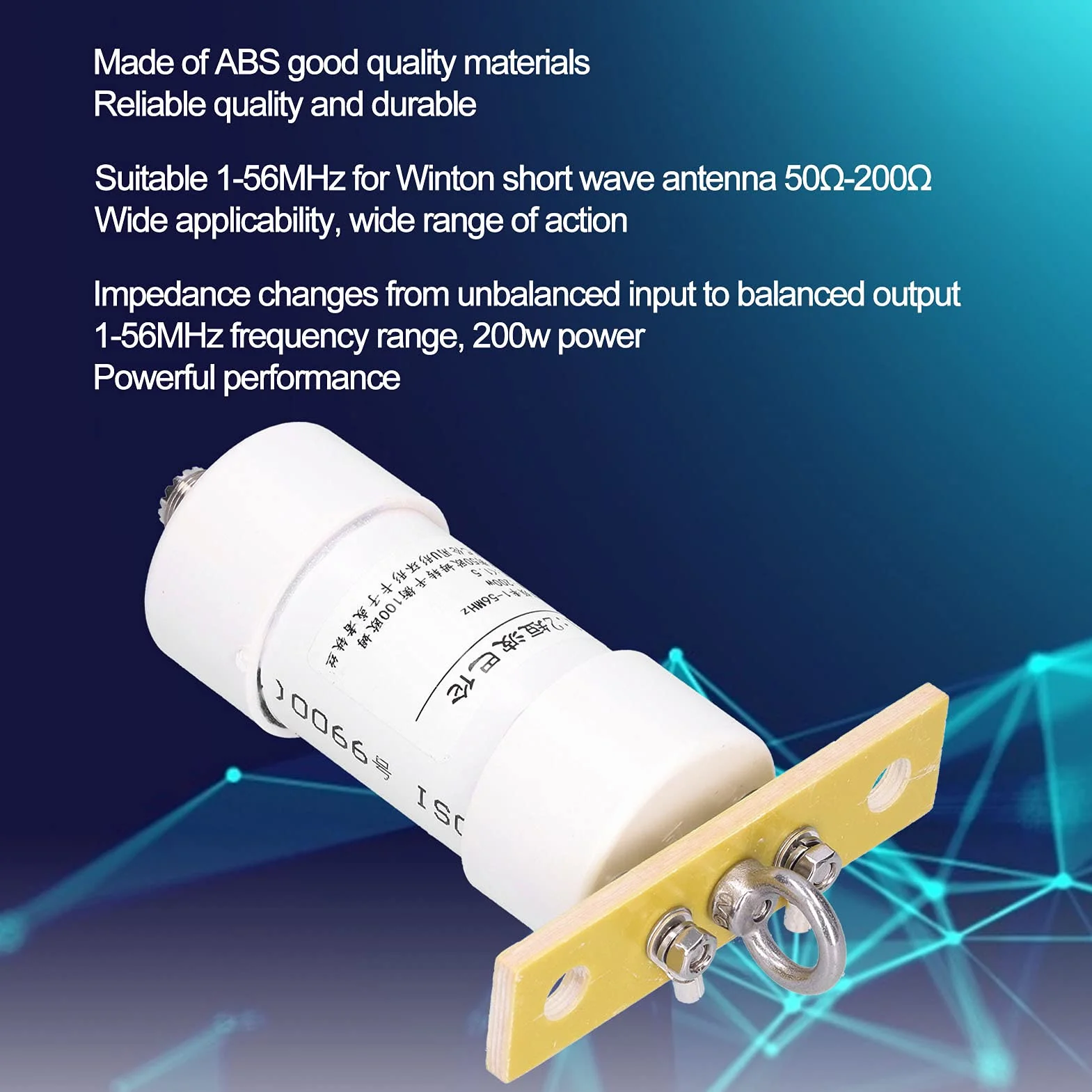 1: 2 Balun Odpowiednie 1-56 MHz Winton Krótka Antena Fali 200W 50 Ω-100 Ω Wymiana Elektroniki
