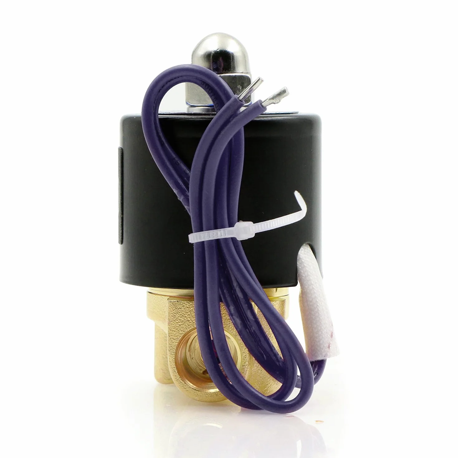 U.S. Solid 12V DC 1/4" G Elektryczny Zawór Elektrozawór Mosiądz Normalnie zamknięty NC Solenoid napęd bezpośredni Air Water Oil
