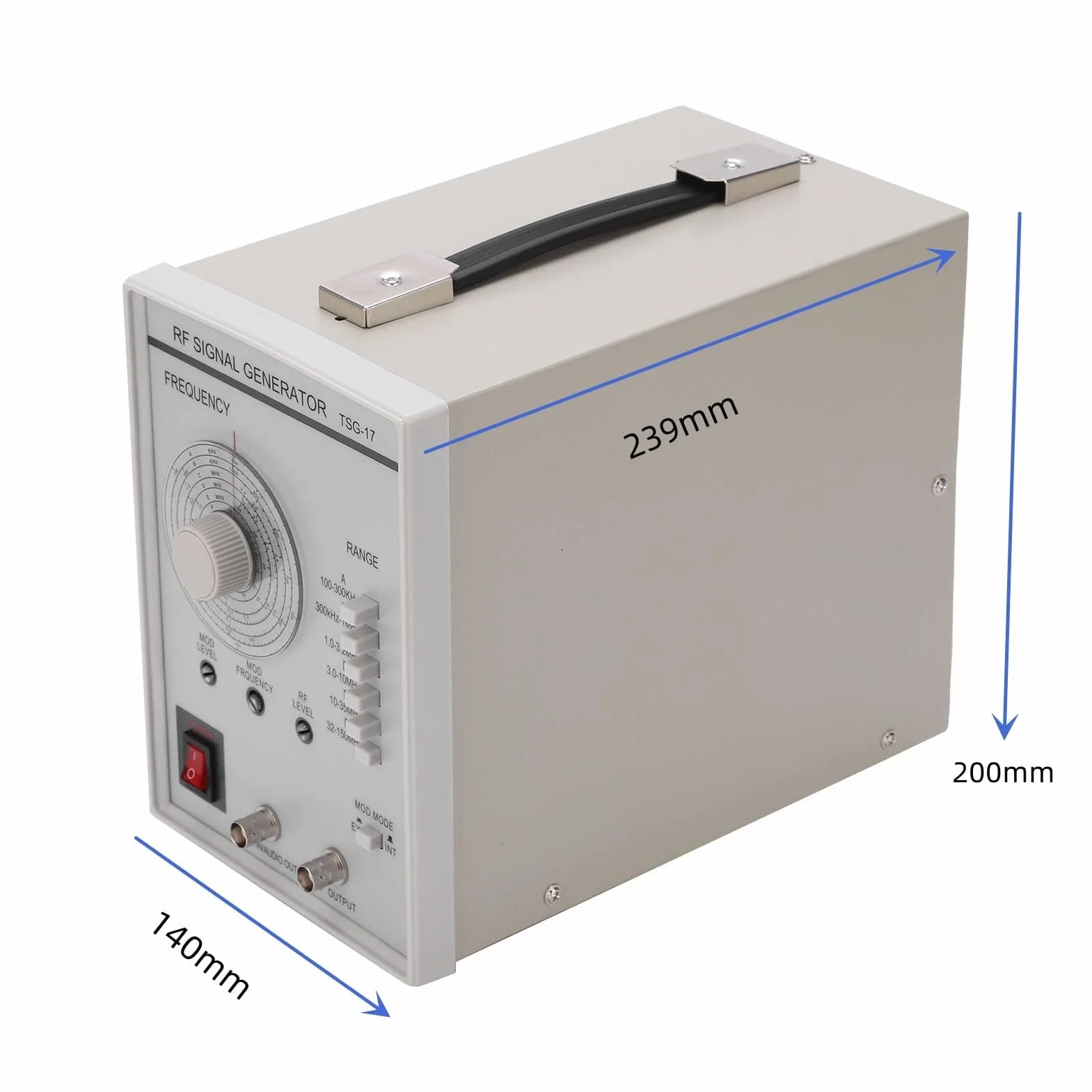 TSG-17 100KHz-150MHz Generator Sygnału Generator Funkcyjny Wysokiej Częstotliwości z Małym Odchyleniem Dokładności EU 10A-18A 250V