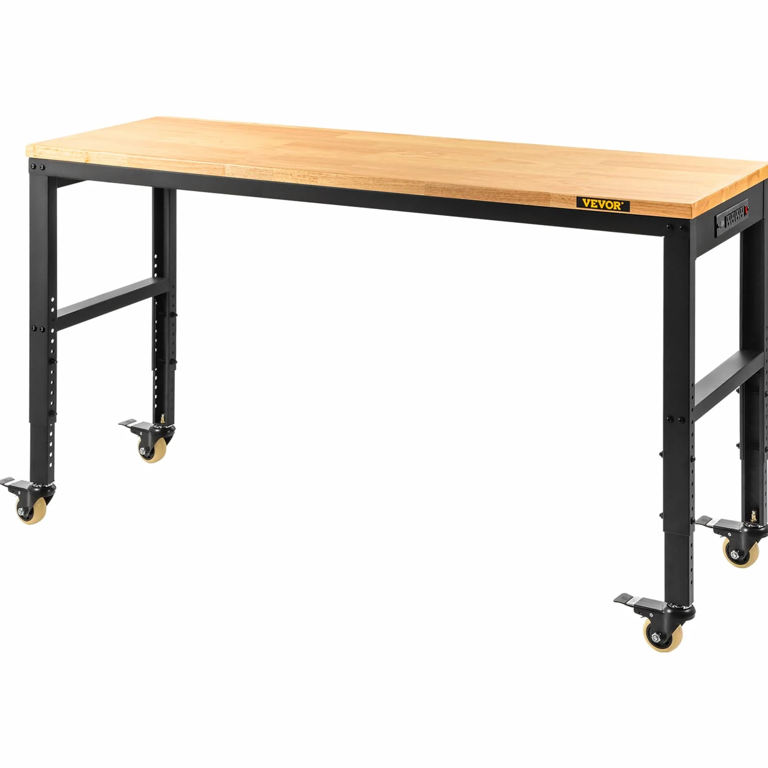 VEVOR Stół warsztatowy, 155 x 51 x 105 cm Stół roboczy O6120 Regulowana wysokość od 80 do 105 cm do garażu, warsztatów, sklepów komercyjnych, warsztatów samochodowych, biur i domów