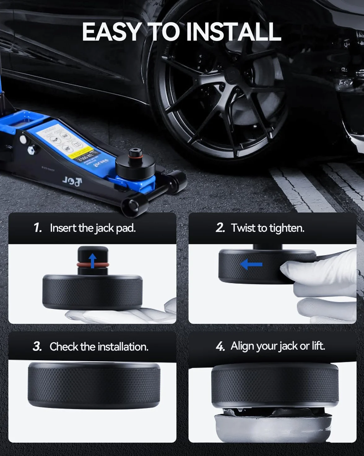 Gumowa nakładka na podnośnik samochodowy 4 sztuki do Tesla Model 3/Y/X/S adapter z pudełkiem do przechowywania czerwone