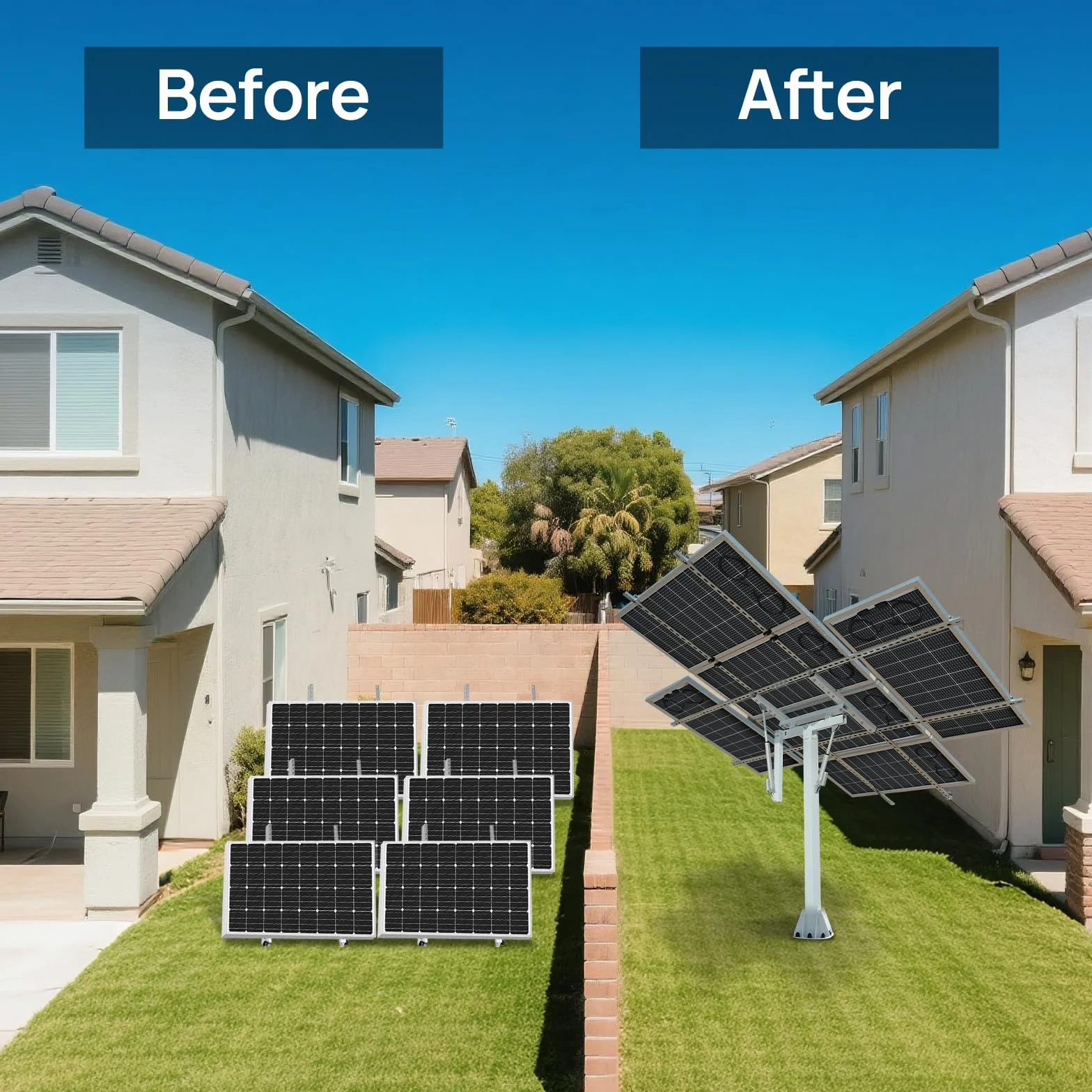 ECO-WORTHY Dwuosiowy system śledzenia paneli słonecznych z kontrolerem trackera, kompletny zestaw solarny