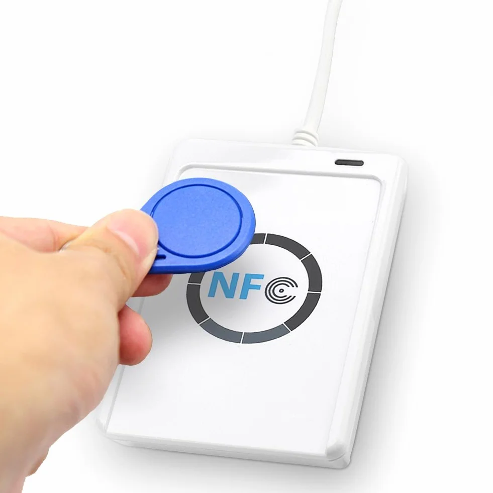 NFC RFID Smart IC Card Reader/Writer ACR122U ISO 14443A / B + Darmowe oprogramowanie w białym SDK 5xMifare IC
